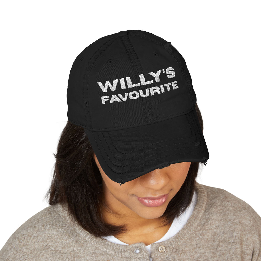Willy's Favourite Distressed Dad Hat — Embroidered Vintage