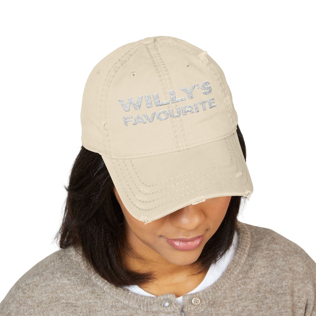 Willy's Favourite Distressed Dad Hat — Embroidered Vintage