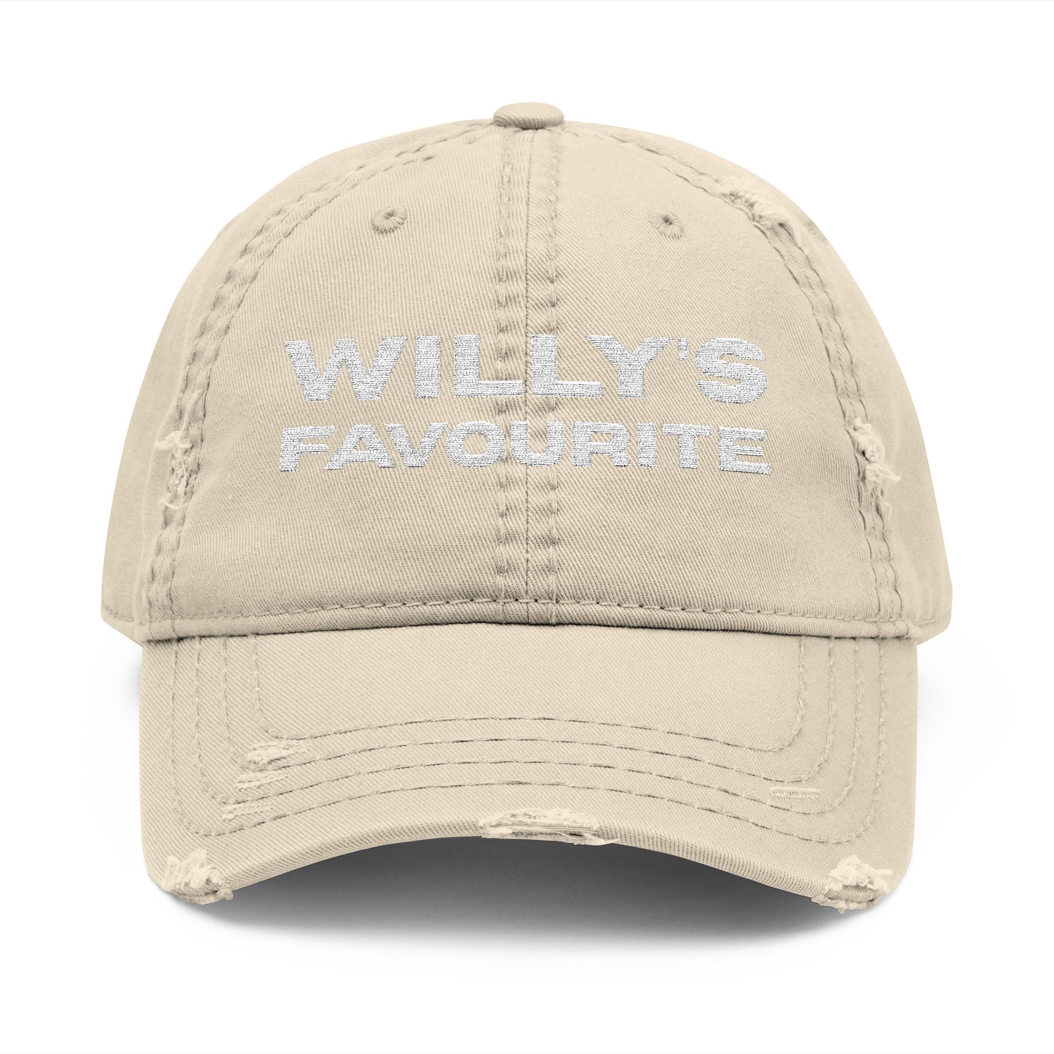Willy's Favourite Distressed Dad Hat — Embroidered Vintage