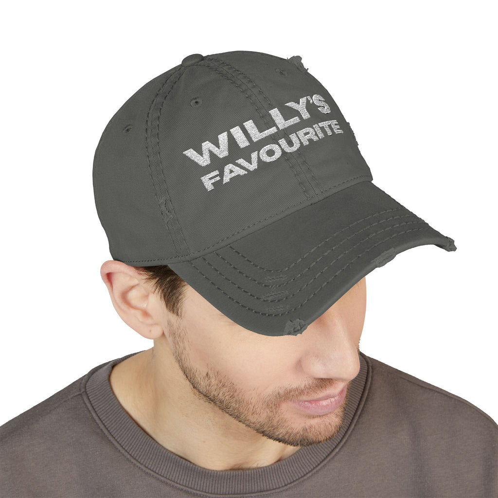 Willy's Favourite Distressed Dad Hat — Embroidered Vintage