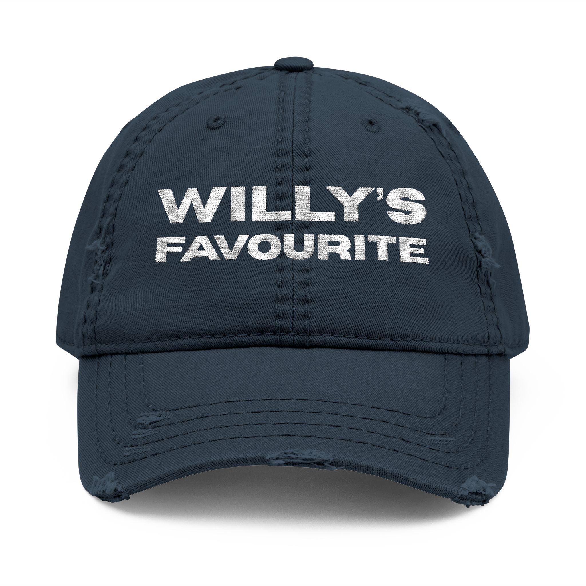Willy's Favourite Distressed Dad Hat — Embroidered Vintage