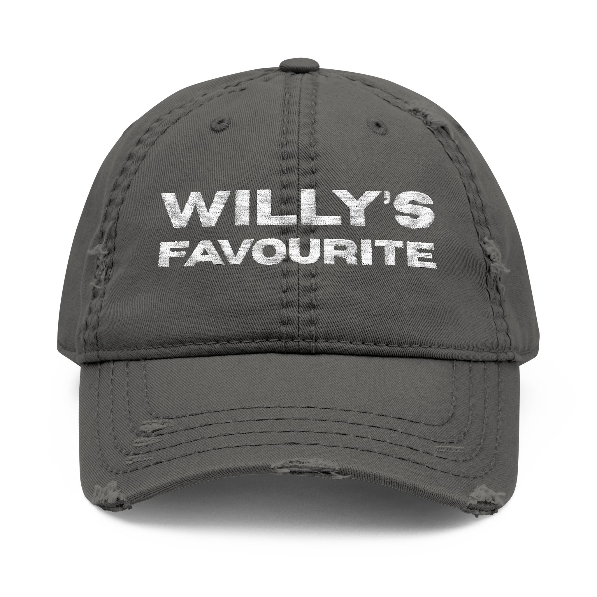Willy's Favourite Distressed Dad Hat — Embroidered Vintage