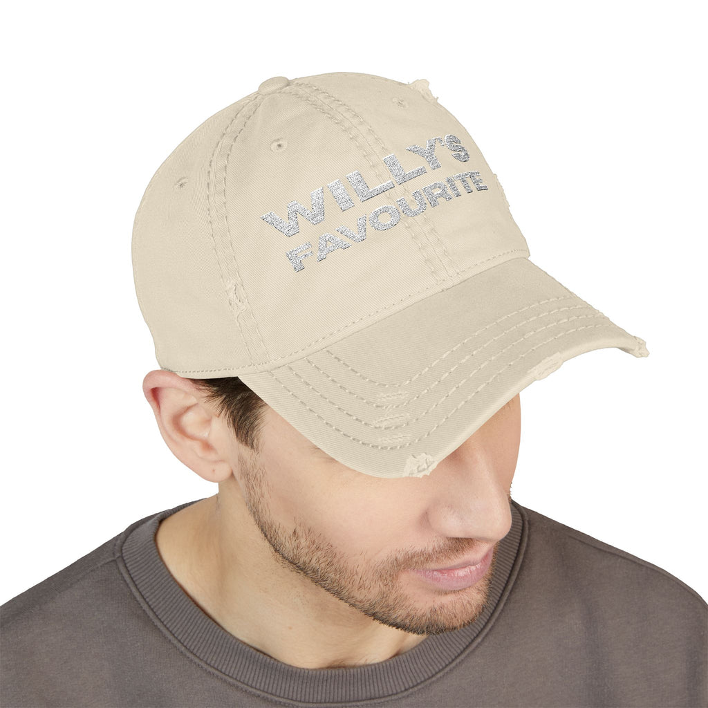 Willy's Favourite Distressed Dad Hat — Embroidered Vintage