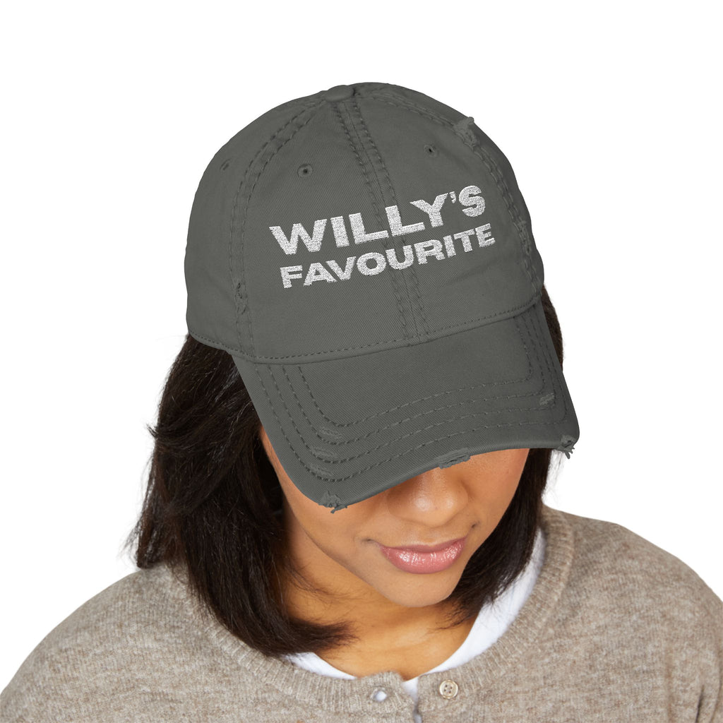 Willy's Favourite Distressed Dad Hat — Embroidered Vintage